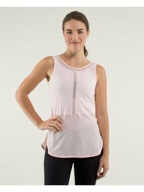 Lululemon Rise Inside Slim Fit Stretch Tank Top Pretty Pink 6 NWT